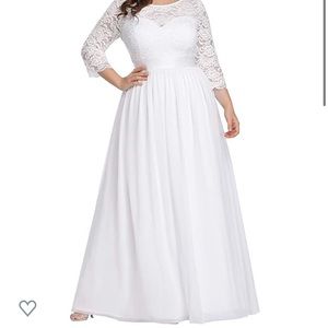 White Simple Wedding Dress